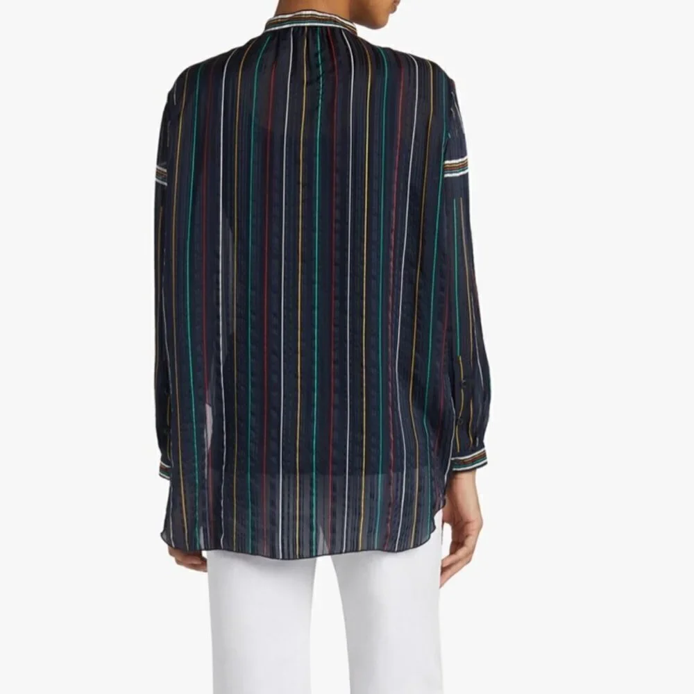 Rag & Bone‎ multi color Long Sleeve Silk To…